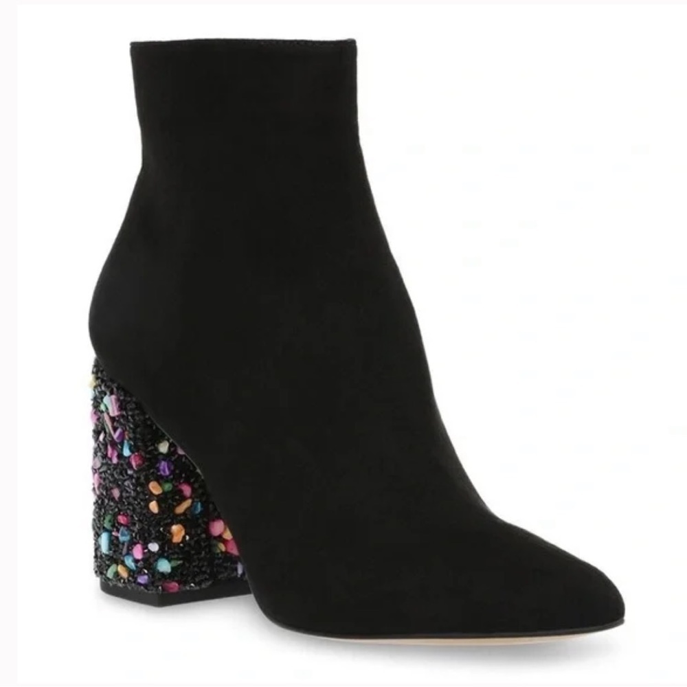 Betsy Johnson | NIB Riverr Bootie Black Rock Candy Colorful Block Heel